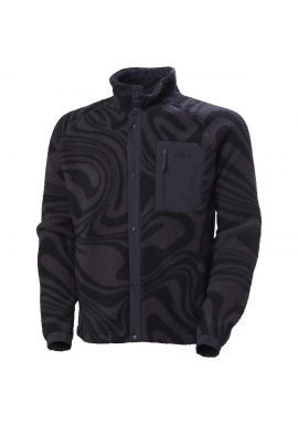 Men's Black Grape HEH Panorama Printed Pile Snap Jacket Helly Hansen 63349-660