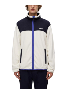 Ανδρική Dergana Fleece Ζακέτα Λευκή Napapijri NP0A88V1-N1J1