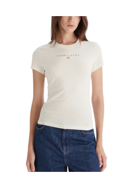 Women's White Tjw Slim Bling Linear Tee Ext Tommy Jeans DW0DW21550-YBH