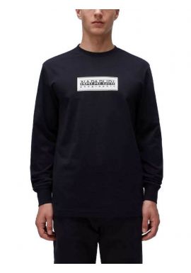 Ανδρικό Μακρυμάνικο S-Box T-shirt Μαύρο Napapijri NP0A4I3M-0411