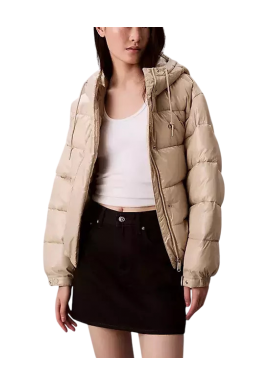 Γυναικείο Puffer Μπουφάν Μπεζ Calvin Klein LV047D505G-NSU