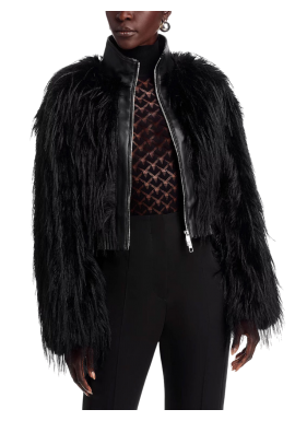 Women's Black Cecool Eco Fur Boss 50548357-001