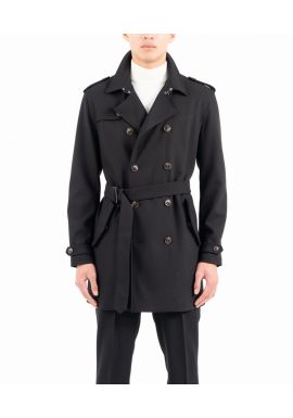 Ανδρική Καπαρντίνα Μαύρη Vittorio MOREL-BLACK