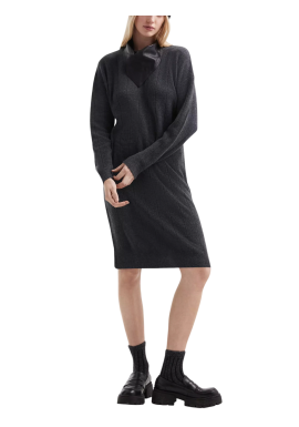 Γυναικείο Πλεκτό Φόρεμα Γκρι S.Oliver 2172039-98W0