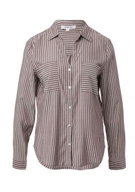 Γυναικείο Ριγέ Πουκάμισο Μπορντό S.Oliver 2173585-39G9