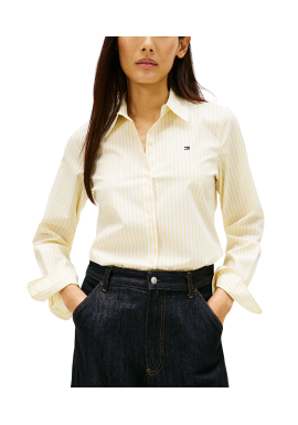 Women's Yellow Ess Poplin Regular Shirt Tommy Hilfiger WW0WW47169-0FS