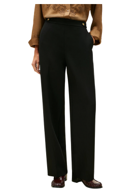 Γυναικείο Straight Παντελόνι Μαύρο Tommy Hilfiger WW0WW47799-BDS