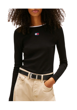 Γυναικεία Μακρυμάνικη Μπλούζα Μαύρη Tommy Jeans DW0DW21839-BDS