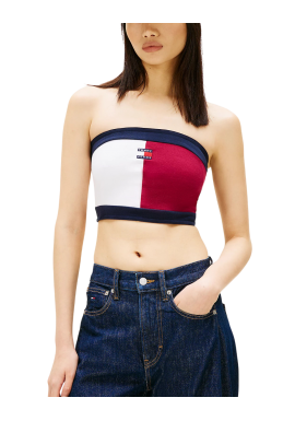 Women's Tjw Flag Badge Tube Top Tommy Jeans DW0DW22637-VLC