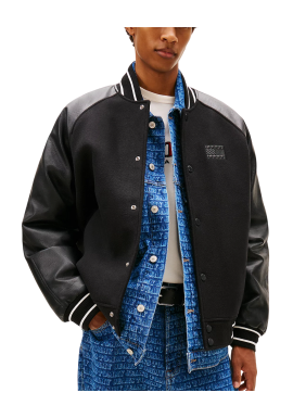 Ανδρικό Varsity Μπουφάν Μαύρο Tommy Jeans DM0DM22439-BDS