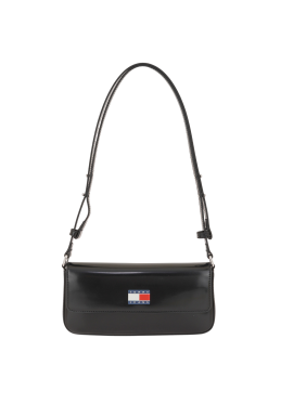 Women's Black Tjw Must Flap Crossover Bag Tommy Jeans AW0AW18080-BDS