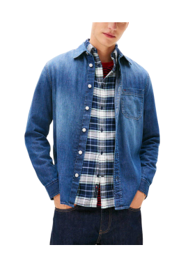 Ανδρικό Τζιν Πουκάμισο Navy Μπλε Tommy Jeans DM0DM22303-1BK