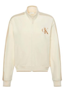 Women's Ecru Ls Stretch Terry Fz Track Jacket Calvin Klein LV047E226G-YAC
