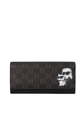 Γυναικείο Ikon Monogram Πορτοφόλι Μαύρο Karl Lagerfeld B1W32015-2LS BROWN KL MONO