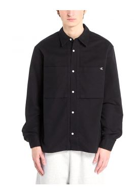 Men's Black Ls Cotton Twill Relaxed Overshirt Calvin Klein LV04RE111G-UB1