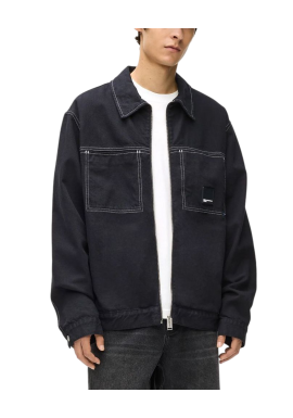 Men's Black Klj Contrast Stitch Jacket Karl Lagerfeld Jeans B1M14020-999 BLACK