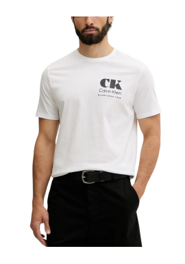 Ανδρικό T-shirt Λευκό Calvin Klein LV04RG802G-YAF