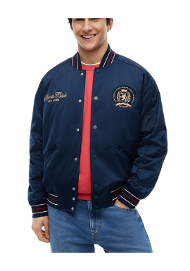 Men's Navy Blue Tjm Souvenir Bomber Jacket Tommy Jeans DM0DM23220-C1G