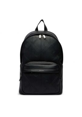Men's Black Emblem Aop Emboss Round Backpack Calvin Klein LV04D3398G-UB1