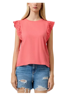 Women's Light Red Sleeveless T-shirt S.Oliver 2180391-3101