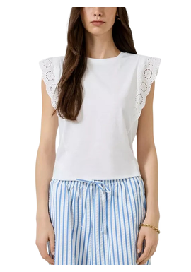 Women's White Sleeveless T-shirt S.Oliver 2180391-0100