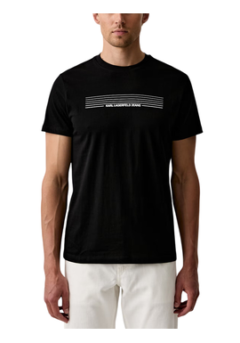 Men's Black KLJ SLIM STRIPES LOGO TEE Karl Lagerfeld Jeans B3M17001-999 Black
