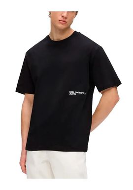 Men's Black KLJ RELAXED GRADIENT LOGO TEE Karl Lagerfeld Jeans B3M17009-999 Black