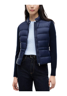 Women's Navy Blue LW Down Knit Mix Jacket Tommy Hilfiger WW0WW51095-C1G