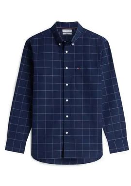 Men's Navy Blue Heritage Oxf Seas Check Rf Shirt Tommy Hilfiger MW0MW44574-0MS