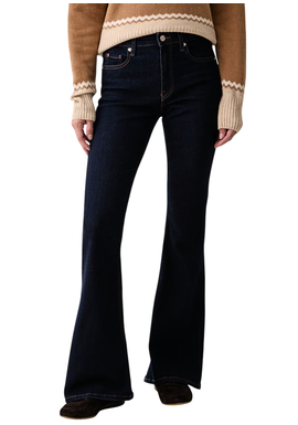 Women's Navy Blue Luna Mid Rise Flare Essential Jeans Tommy Hilfiger WW0WW52185-1AP