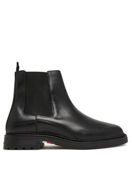 Men's Black Corporate Casual Leather Chelsea Boots Tommy Hilfiger FM0FM05966-BDS