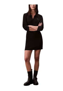 Γυναικείο Μακρυμάνικο Φόρεμα Μαύρο Calvin Klein LV047H319G-UB1