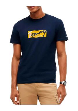 Ανδρικό T-shirt Navy Μπλε Tommy Jeans DM0DM23547-C1G
