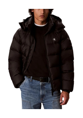 Men's Black Ls Nylon Zip Off Hood Down Puffer Jacket Calvin Klein LV04RG515G-UB1