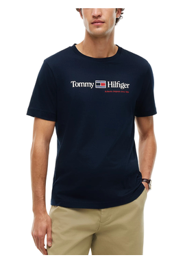 Men's Navy Blue BRAND LOVE RWB GRAPHIC TEE Tommy Hilfiger MW0MW44875-DW5