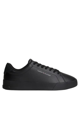 Men's Black TH Court Leather Sneaker Tommy Hilfiger FM0FM05367-0GJ