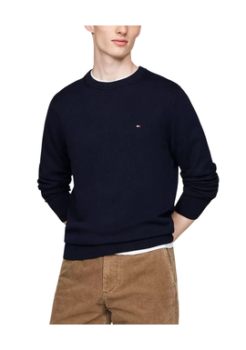Men's Navy Blue PIMA ORG CTN CASHMERE CREW NECK JUMPER Tommy Hilfiger MW0MW28046-DW5