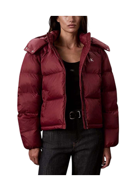 Women's Red ESSENTIAL MW SHORT DOWN PUFFER JACKET Calvin Klein LV047H500G-VG5