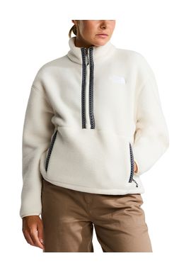 Women's White Dune TNF Fleeski 1/4 Zip Pullover Fleece The North Face NF0A88Z3-QLI1