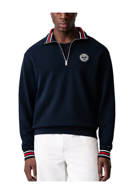 Men's Navy Blue TJM RLX CREST QZ Tommy Jeans DM0DM23585-C1G