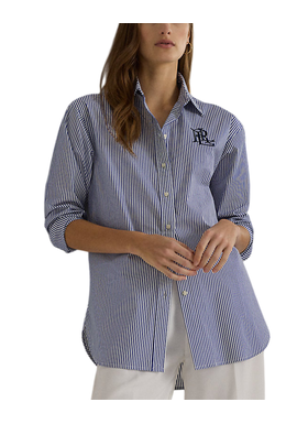 Γυναικείο Ριγέ Πουκάμισο Μπλε Ralph Lauren 200932539001-BLUE
