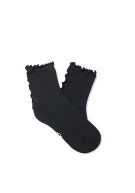 Women's Black KARSYN LETTUCE EDGE QUARTE II SOCKS UGG 1175251-BLK