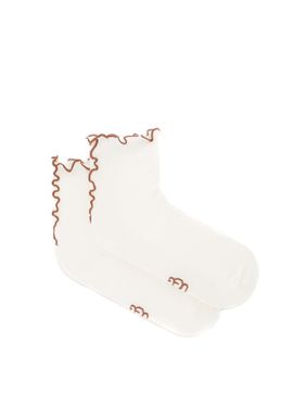 Women's Beige KARSYN LETTUCE EDGE QUARTE II SOCKS UGG 1175251-VHS