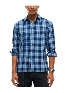 Men's Blue TJM REG DOBBY CHECK SHIRT Tommy Jeans DM0DM23721-0YM