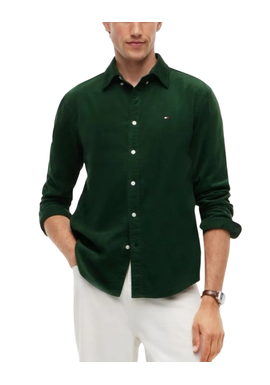 Men's Green SOLID CORDUROY RF SHIRT Tommy Hilfiger MW0MW40486-L07