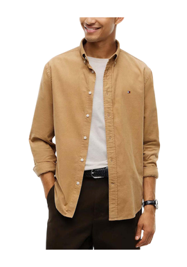 Men's Beige SOLID CORDUROY RF SHIRT Tommy Hilfiger MW0MW40486-ABS
