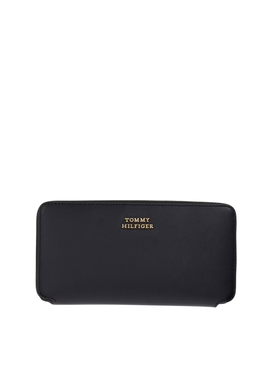 Γυναικείο Δερμάτινο Πορτοφόλι Μαύρο Tommy Hilfiger AW0AW18941-BDS