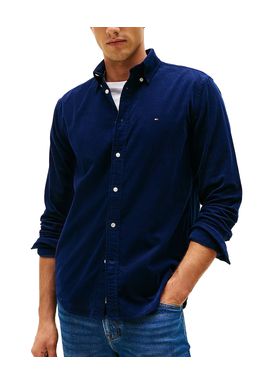 Men's Navy Blue SOLID CORDUROY RF SHIRT Tommy Hilfiger MW0MW40486-BCL