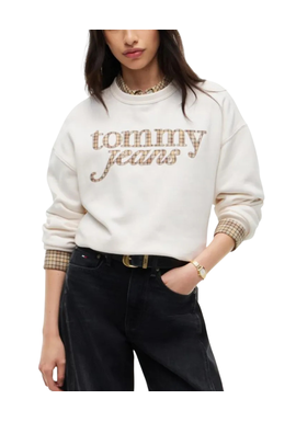 Γυναικείο Boxy Φούτερ Εκρού Tommy Jeans DW0DW23304-YBH