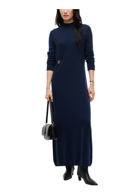 Women's Navy Blue Soft Wool Jersey Dress Tommy Hilfiger WW0WW52197-C1G